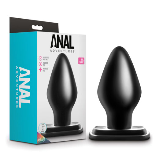 Blush Anal Adventures XXL Manual PVC Butt Plug – Black