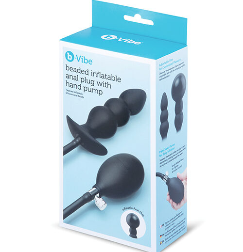 b-Vibe Beaded Inflatable Anal Plug w/Hand Pump